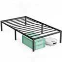 OLIXIS Twin Bed Frame, Heavy Duty Sturdy 12 Inch Metal Platform Bed with Storage Space, Enhanced Stability & Noise-Free, No Box Spring Needed, Easy Assembly