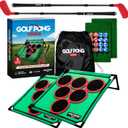 Chipping Game, 2 Boards, 2 Adjustable Ambidextrous Clubs | Head-to-head play, indoor and outdoor practice, jumbo lawn game for backyard parties, golf gift