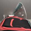 Leather Car Seat Covers Full Set, Automotive Seat Covers 5 Seats, Fit for Most Cars SUV and Most Sedans Pickup Truck, Comfort Breathable Waterproof Full Wrapping Edge Seat Covers (Black & Rose)