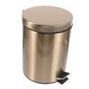 Garneck Pedal Waste Container Stainless Steel Trash Can with Lid Large Capacity Garbage Storage Bin for Home Office Thickened Gold Finish
