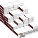 100PCS Blank Match Boxes, 2.25 x 1.42 x 0.59in Bulk Blank Matchboxes DIY White Storage Containers Holders with Double-Sided Striker for Guests Wedding Bridal Shower Baby Shower (No Matches Included)