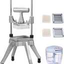 Commercial Vegetable Fruit Chopper 1/4&3/8 Blade Heavy Duty Professional Food Dicer Kattex French Fry Cutter Onion Slicer Stainless Steel for Tomato Peppers Potato Mushroom (Hand pressure style)