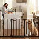 76.4-85.5 Inch Extra Wide Baby Gate for Stairs Doorways
Pressure Mounted Child Gate,Large Long Pet Dog Gates for Large Opennings,Metal Indoor Safety Gate for Kids or Pets,Black
