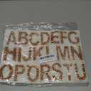 WILLBOND 37 Pieces Rhinestone Letter Stickers Large Glitter Alphabet Crystal Number Self Adhesive Bling Stickers Iron on Letters for Art Crafts Clothing DIY Decors(Rose Gold, White,2.56 Inch)