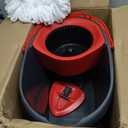 O-Cedar EasyWring Microfiber Spin Mop, Bucket Floor Cleaning System, Red, Gray, Standard