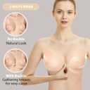 Sticky Bra for Large & Saggy Breasts – Invisible Lift Push Up Bra, Reusable Strong Adhesive No-Show Sticky Boobs (US, Cup Band, DDD, Natural Style)