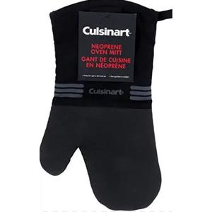 Oven Mitts Pair, Black - Flexible, 100% Cotton with Unique Heat Resistant Food Grade Silicone, Thick Terry Cloth Interior, 500 F Heat Resistant