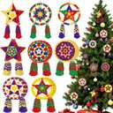 24 Pcs Christmas Parol Lantern Filipino Wooden Philippine Christmas Ornaments for Tree Decorations Hanging Ornaments Traditional Capiz Star Pendant Sign for Xmas Gift Home Window Holiday Decor Navidad (Large, Classic)
