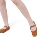 MaxMuxun Ballet Flats for Women Closed Square Toe Mary Jane Flats with Bow Elastic Strap Comfortable Dressy Women's Flats