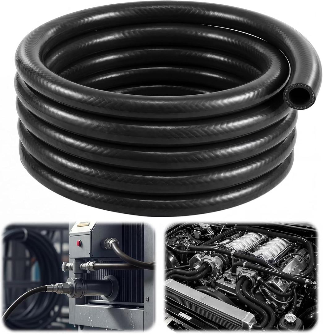 Outus 1" Id, 25ft Silicone Heater Hose,Coolant Radiator Hose, Black, 1