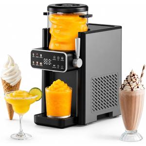 Slushie Machine, Ice Cream Maker, 12-Hour Timer, No Ice Needed | Frozen Drink Maker, 6 Presets, Slushy Machine for Home, LED Display, 40oz, Margarita, Frappes, Milkshakes, Easy Clean, 1 Pack