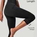 Heathyoga Buttery Soft Capri Leggings with Pockets for Women Tummy Control Capri Pants High Waisted Yoga Pants Women (Black, S)