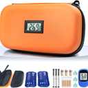 TSA Approved Insulin Cooler Travel Case Medication Cooler for Travel with Temperature Display Diabetic Medication Organizer Medical Travel Cooler Bag with 2 Ice Pack (Orange)