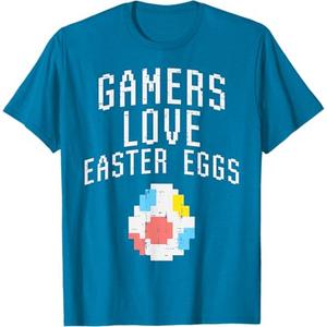 Gamers Love Easter Eggs Cute Video Game Gaming Boys Kids Men T-Shirt, M