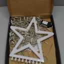 Christmas Decorations Star String Lights, 320 LED Waterfall Tree Lights with 13" Topper Star 8 Lighting Modes Indoor Outdoor Decorative for New Year, Holiday, Wedding, Party