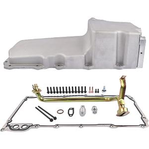 Aluminum Swap Retrofit Engine Oil Pan Compatible With GM LS1 LS2 LS3 LS6 Engines 302-1 W/Pickup Tube, Bracket Plate & Gasket