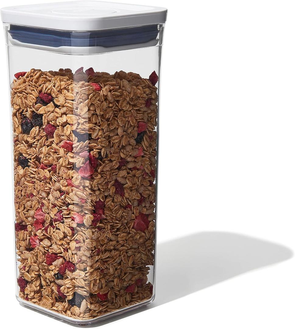 OXO Good Grips POP Container - Airtight Food Storage - Small Square Medium 1.7 Qt Ideal for Granola, Dried Beans And Snacks