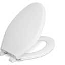 Centoco Lift-Off, Lift and Clean and Soft Close Toilet Seat, Slow Close Toilet Seat Elongated, Closed Front with Cover, Plastic, Made in the USA, 3800SCLC-001, White