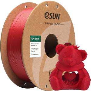 eSUN PLA Basic Filament 1.75mm, 1KG Spool (2.2 LBS) High Speed Printing 3D Printer PLA Filament, Designed for Fast Printing, Fire Engine Red