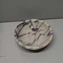 Natural Luxury Marble Decorative Bowl Medium 7-Inch Calacatta Viola Marble for Coffee Table Centerpiece Holder, Decorative Catchall Dish for Dining Table, Statement Accent Tray for Home Decor
