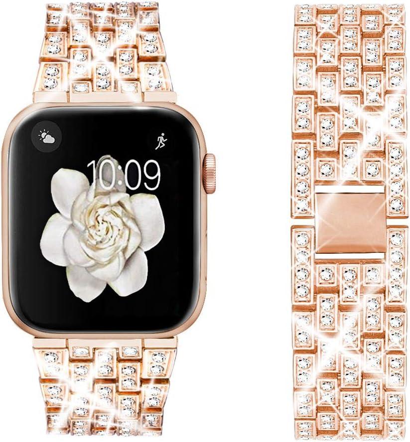 Dsytom Bing Bands Compatible with Apple Watch Band 38mm 40mm 41mm 42mm 44mm 45mm 46mm 49mm, Jewelry Replacement Strap for iWatch Series Ultra 2 10/9/8/7/6/5/4/3/2/1/SE Ultra