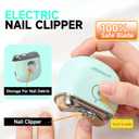 Electric Nail Clipper, 2026 Upgrade 2 In 1 Electric Nail Clippers,Electric Automatic Nail Clipper with LED Light&2 Speed,Nail Scraps Storage,Rechargeable Safety Electric Nail Trimmer for All Age Group