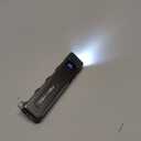 Feki Yigo Flat EDC Flashlight Rechargeable 1800 Lumens - Pocket Flashlight with 365nm UV Light, RGB Modes, Magnetic Base, Digital Display, IPX4 Waterproof for Camping, Emergency, Mechanics (Grey)