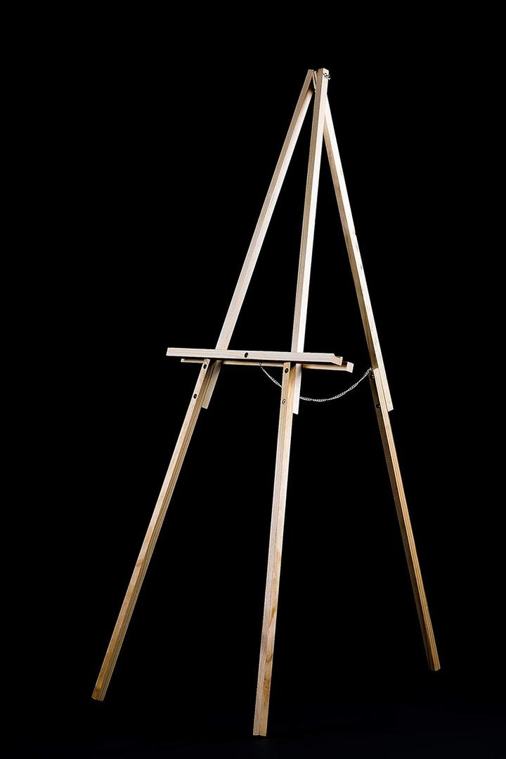 Wood Easel for Wedding or Any Event's Framed Picture Display (65" Tall) l Events Flower Display l Wood Easel Floral (Natural)