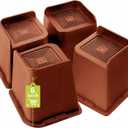Bed Risers 1 inch, 2 inch, 3 inch, 4 inch, 6 inch, 8 inch Heavy Duty, Oversized Furniture Riser for Couch Sofa Table Chair Leg Frame Dorm, Support up to 6000 Lbs (Brown 4 Pack, 6 inch)