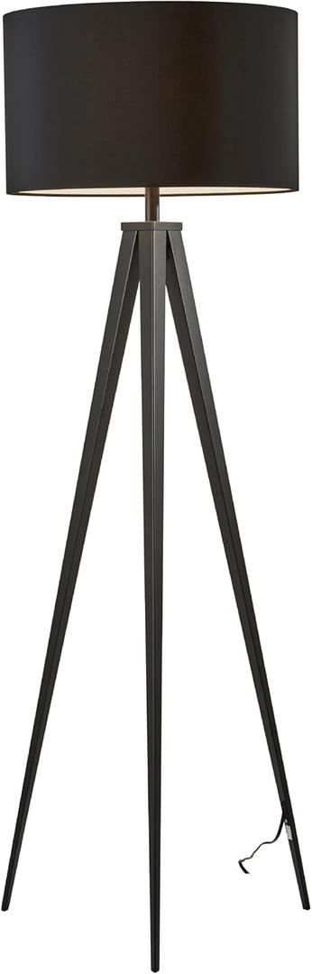 Director Floor Lamp, 48.5"Hx18"W, Black