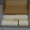 Outdoor 4pcs Flameless Waterproof Candles with Handy Remote Control, Cycle Timer Battery Operated Candle Grease Effect LED Flickering Pillar Plastic Long Lasting (Ivory, 3" x4" 5" 6" 7")