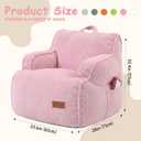 Bean Bag Chairs for Kids, Kids Bean Bag with Side Pocket-Pink, Small