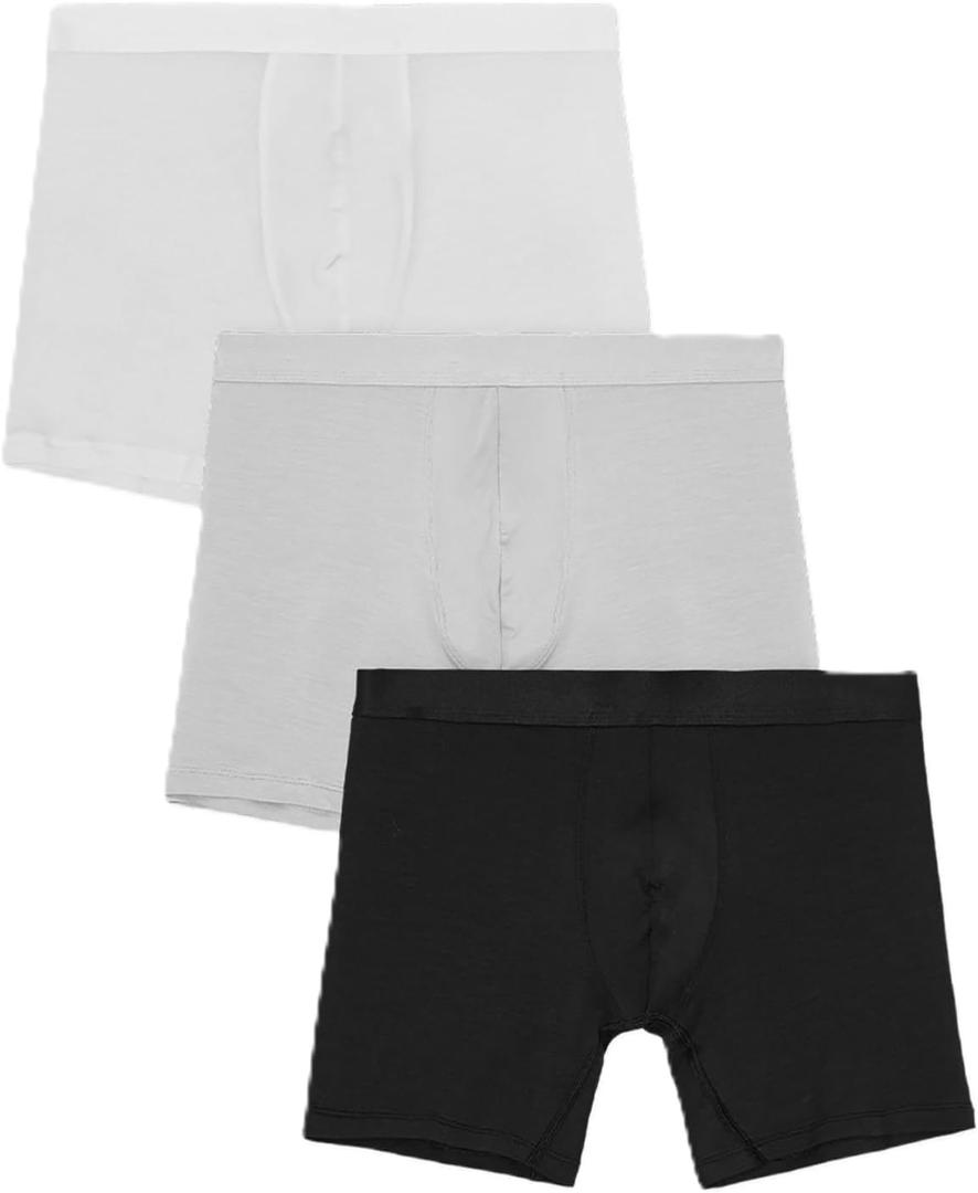 Organic Basics Men's Premium 6" Boxer Brief Underwear, XXL