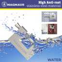 Magmaus RTL80 [Armoured] High Security Padlock Heavy Duty Container Lock with 0.74 Shackle Clearance & 0.39 Thick Bolt Weatherproof Outdoor Lock for Storage Unit, Shed, Gate, Garage - 3 Keys