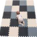 YIMINYUER 20 Tiles (30cm30cm1cm Each Tile) Baby Soft Puzzle Play Mats, Kids Thick EVA Foam Floor, Toddlers & Children's Soft Interlocking Mat R04R10R12G301020