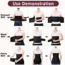 Cmipeob 3 In 1 Postpartum Belly Band Abdominal Binder Post Surgery C Section Belly Binder Post Partum Hysterectomy Belly Support Wraps Postpartum Waist Trainer Essentials After Birth Black, XX-Large