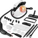 Multi-purpose steam cleaner with all 21 accessories, handheld steam cleaner and shoulder strap, for furniture, sofa, tiles, floors, windows, upholstery