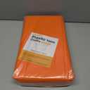 Niuara Orange Plastic Table Cloth - 24 Pack 84" Round Disposable Tablecloths for Round Tables, Waterproof Table Cover for Holiday Parties & Gatherings