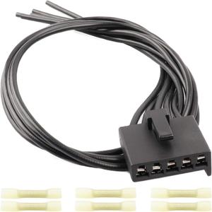 5 Pin AC Fan Blower Motor Resistor Connector Pigtail Plug Wire Harness For 2010-2015 Ford Fusion Lincoln MKZ Hybrid Mercury Milan Buick Allure Replace WPT1285, 645-512, 12167129, EC1116 PT1117