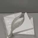 4 Pcs Wood Corbels Shelf Brackets for Countertop 6" L x 6" W x 1.18" T Natural Rubber Wood with Hanging Hook for Bookshelves Kitchen Cabinets Bar Shelving (White)