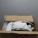 Drafting Chair Tall Office Chair with Flip-up Armrests, Adjustable Height, and Enhanced Lumbar Support - Ergonomic Rolling Stool, Back Support, and Adjustable Foot Rest Ring for Standing Desk White (934W-Z)