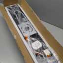 JACKYLED Bathroom Light Fixture, Modern 4-Light Vanity Lights with Art Glass Shades, 3 Color Temperatures LED Bathroom Lighting Fixture Over Mirror, 20W 1200 Lumen 30° Adjustable, Amber Glass