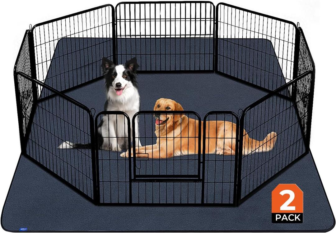 Washable Dog Pee Pads Extra Large 72"x72" – 2 Pack Super Absorbent, Quick-Dry Non-Slip Reusable Puppy Pads for Playpen, Crate & Floor, Pet Training Mats for Housebreaking & Incontinence