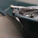 Wheelbarrow Garden Cart, Heavy Duty Home Utility, Dual-Wheel Home Garden Yard Utility Wheelbarrow Cart with Built-in Stand,(Grey)