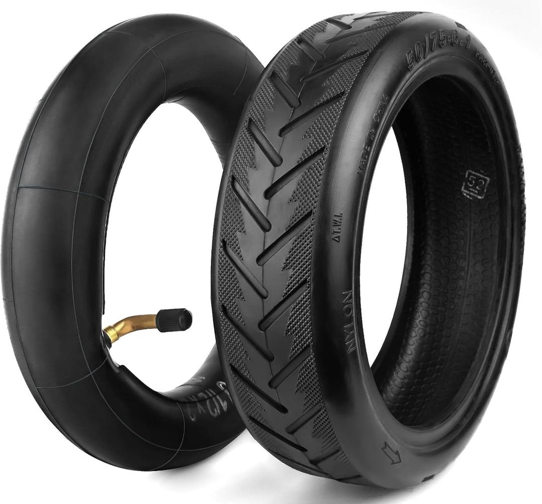 8.5 Inch Tire Tube Bent Valve 50/75-6.1 Scooter Rear Tire Replacement for Gotrax/Xiaomi Etc Electric Scooters, Thickened 8.5x2 Inner Tube Bent Valve 90  1 Set