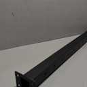 36" Level Post Drilled Cable Railing Post Stainless Steel, Fixed top Level Line Post Mount Black Stair Railing System kit,P04-Matte Black Finish