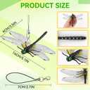 12Pcs Dragonfly Clip, 3D Outdoor Dragonfly Decor Clip, Dragonfly Bug Repellent for Garden Decor and Hat, Outdoor Decoration Yard Ornaments