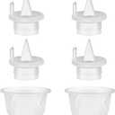 2 x 6pcs Breast Pump Replacement Parts for Babybuddha, Include 4 Silicone Duckbill Valves and 2 Silicone Diaphragms BPA-Free DEHP-Free Bbreast Pump Replacement for Zomee Z1/Z2