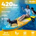 Starcity 11'*33"*6" Blow Up Paddle Board, Inflatable Paddle Board, Spacious and Stable, Anti Slip and Easy to Operate, Large Size Suitable for Single Person/Family/Pet Use