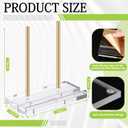 CroBlissful Tabletop Acrylic Display Stand Clear Easel Acrylic Book Display Holder Artwork Storage Rack for Picture Plate Frame Albums Record Magazine Tablet Canvas Board(Gold,7.8 x 3.5 x 7.8 Inch)